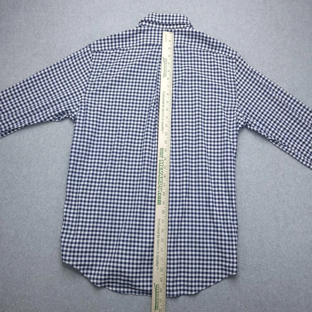 Ralph Lauren Classic Fit Performance Shirt Mens Large Blue‎ Check Long Sleeve